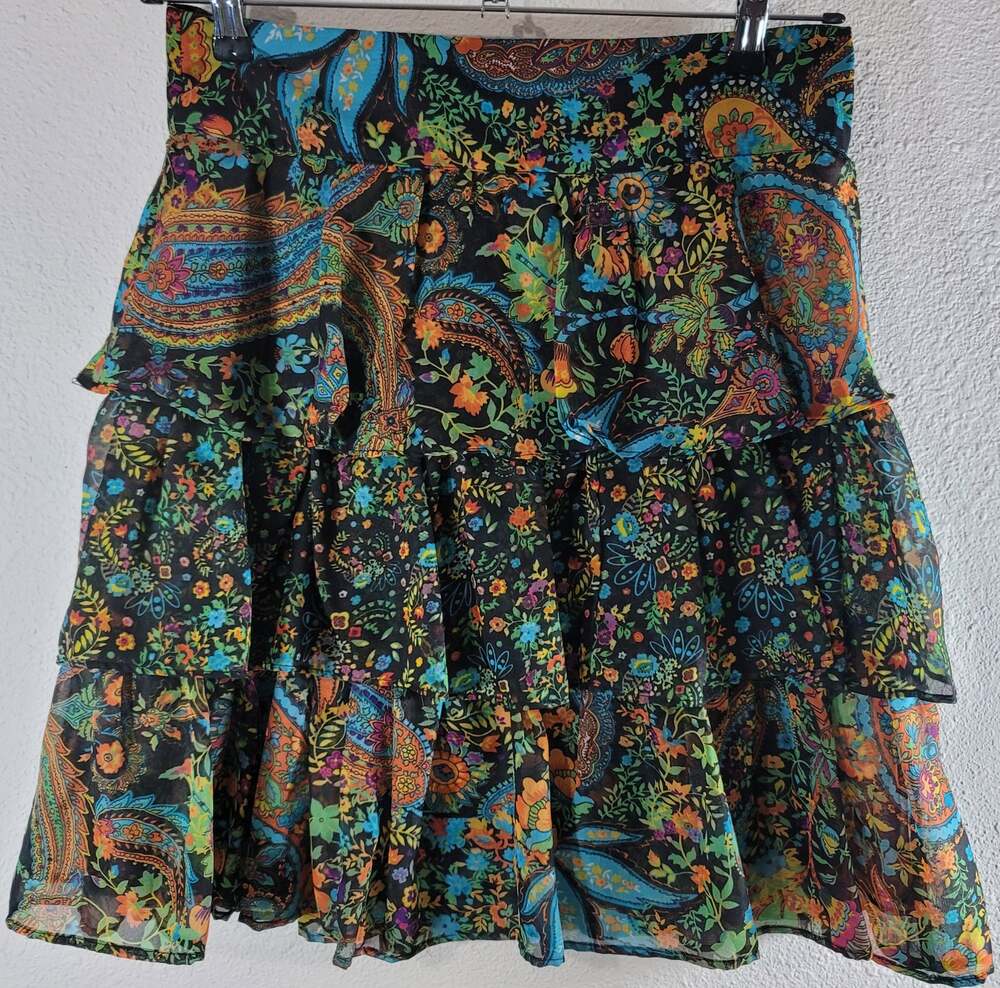 Chelesa & Theodore Floral Ruffled Tiered Skirt
